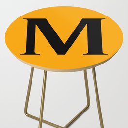 M MONOGRAM (BLACK & ORANGE) Side Table