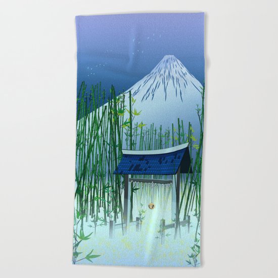A moonless night Beach Towel