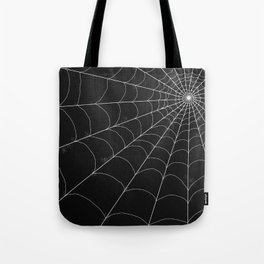 Spiderweb on Black Tote Bag