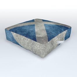 Flag of Scotland in grungy style Outdoor Floor Cushion