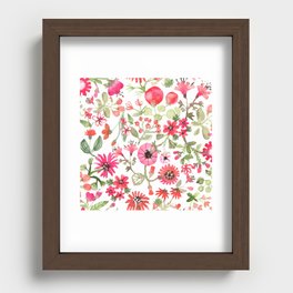 Red Flowers Recessed Framed Print