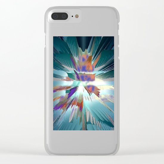 Pow Teal Splash Clear iPhone Case