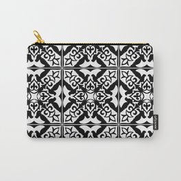 Moroccan Tile Pattern in Black and White Carry-All Pouch