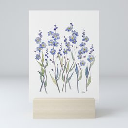 Blue Forget Me Not Blooms Mini Art Print