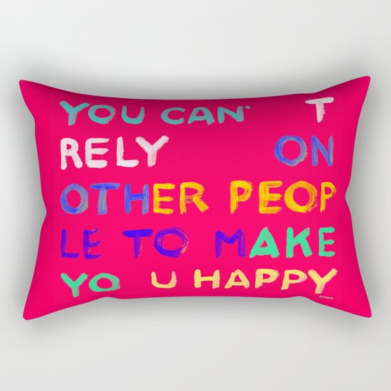 RELY / ABSOLUTELY HAPPY VERSION Rectangular Pillow
