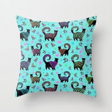 Fabulous Snobby Cats 1 Throw Pillow
