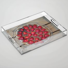 Strawberry cake Acrylic Tray
