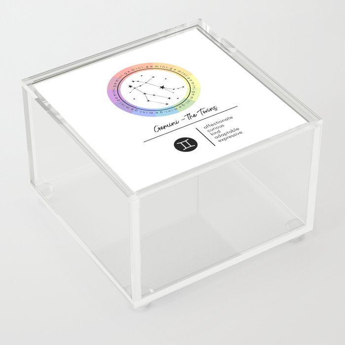 Gemini | Zodiac Color Wheel Acrylic Box