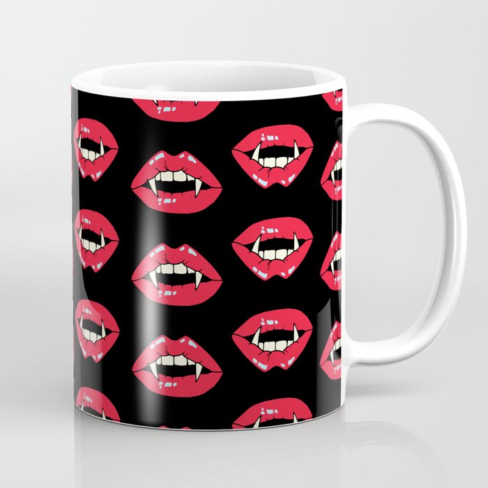 Vampire Mouth - Black Coffee Mug