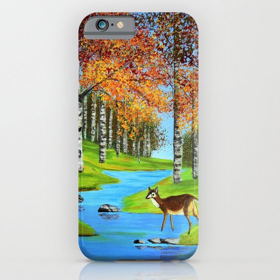 Birch trees in the fall iPhone & iPod Case