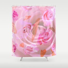 Valentine roses especially for you my Love Shower Curtain