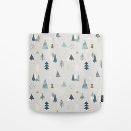 Pine Forest Scandinavian Pattern Tote Bag