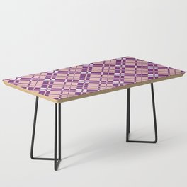 Purple pink gingham checked Coffee Table