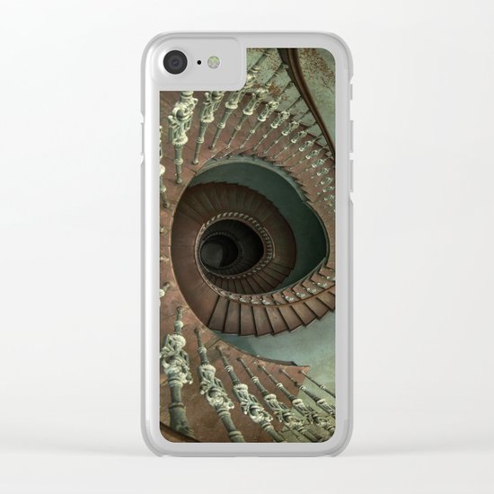 Ornamented spiral staircase Clear iPhone Case