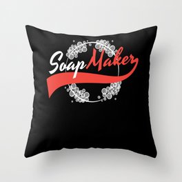 Soap Maker Soap Making Throw Pillow