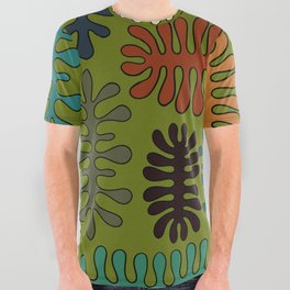 Matisse cutouts colorful seaweed design 4 All Over Graphic Tee