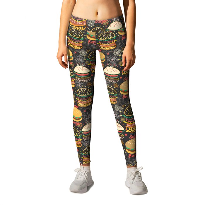 Bright top patterned leggings