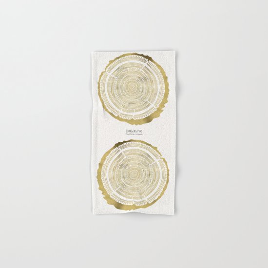 Douglas Fir – Gold Tree Rings Hand & Bath Towel