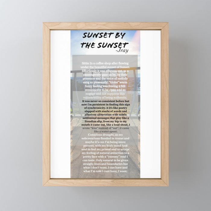 Sunset Poem Framed Mini Art Print