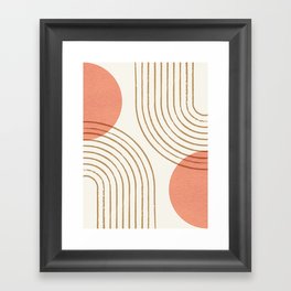 Sun Arch Double - Coral Framed Art Print