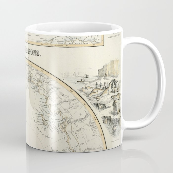 Map Of The Arctic 1856 Coffee Mug