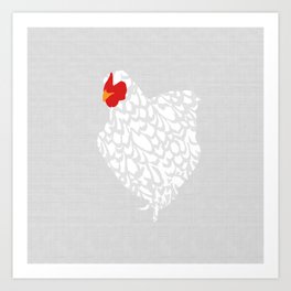 Just The Chicken Art Print | Illustration, Animal, Graphic Design 