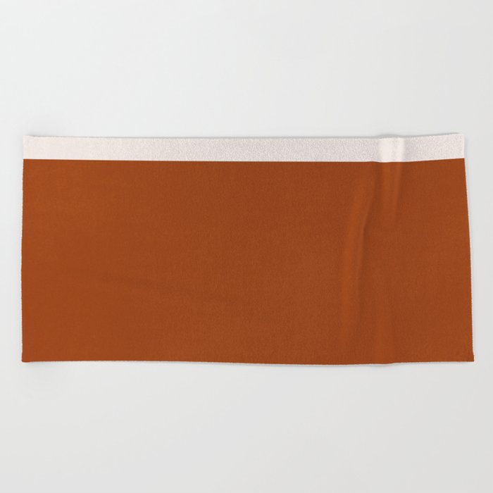 Retro orange stripes 1 Beach Towel
