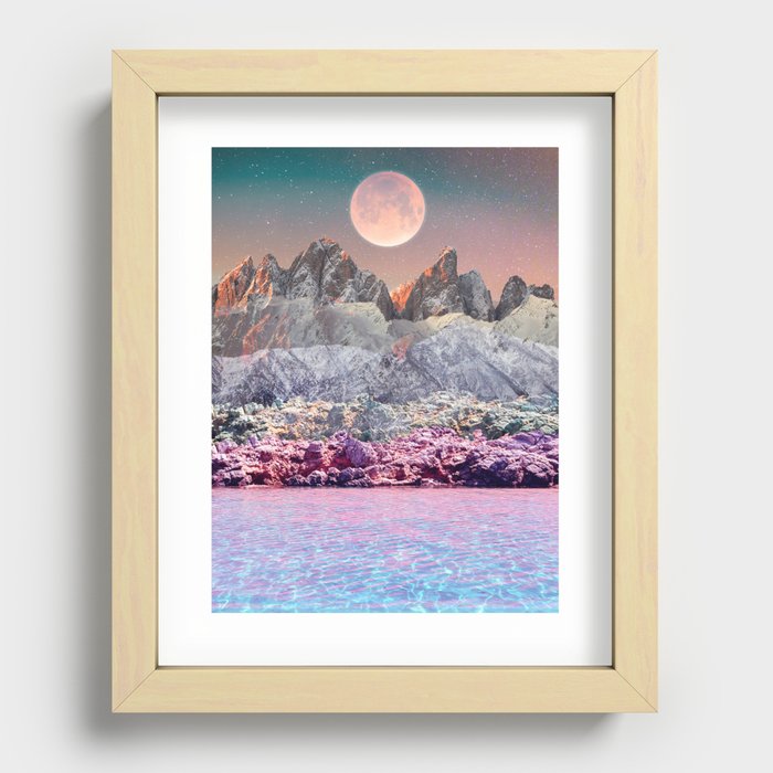 Rocky Mountains After Dark  Recessed Framed Print