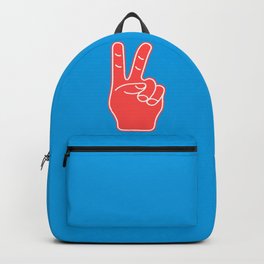 Peace and Love - Minimal Pop Art Hand Backpack