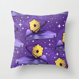 JWST Space Telescope pattern Throw Pillow