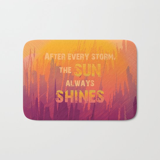 Abstract Golden Sunrise in Mountains Bath Mat