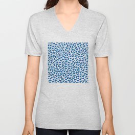 Blue Whales V Neck T Shirt