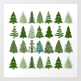 Evergreen Trees Art Print