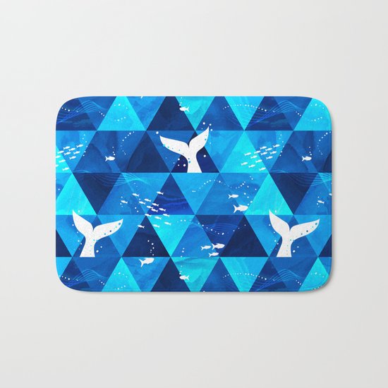 Blue Whale Singing Bath Mat