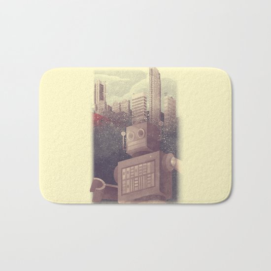 A City Snow-Bot Bath Mat