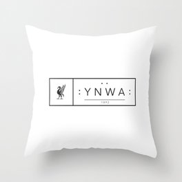 Liverpool minimal logo Black Throw Pillow