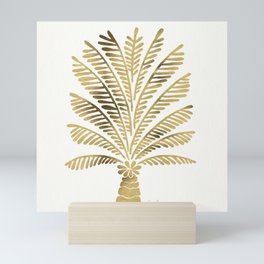 Palm Tree – Gold Palette Mini Art Print