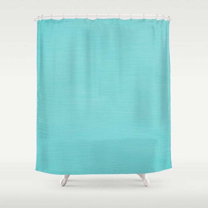 Hand Painted Aqua Blue Shower Curtain, Aqua Blue Shower Curtain