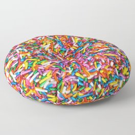 Rainbow Sprinkles Sweet Candy Colorful Floor Pillow