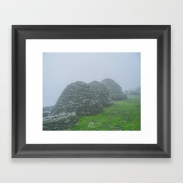 Skellig Beehives (Ireland, stonework, monk cells, ancient site) Framed Art Print