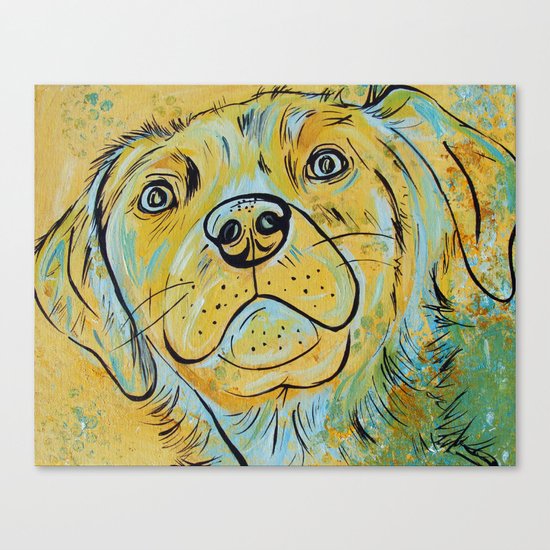 Yellow Dog Canvas Print