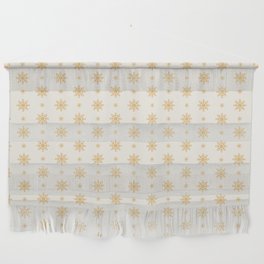 Christmas Pattern Yellow Retro Snowflake Wall Hanging