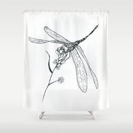 Dragonfly quick sketch Shower Curtain