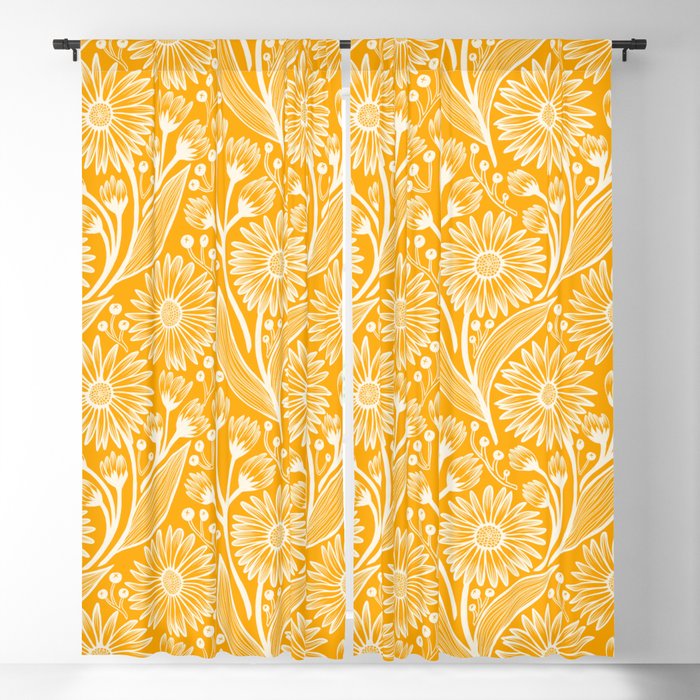 Saffron Coneflowers Blackout Curtain