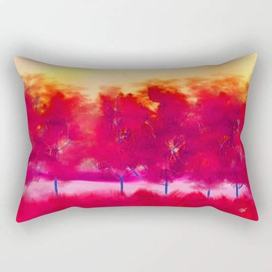 Sunset in Fall Abstract Landscape Rectangular Pillow