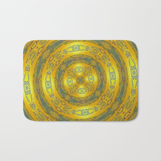 Yellow/Blue Manadala Bath Mat