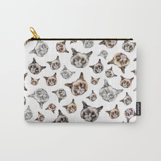 Cat Power on White Carry-All Pouch