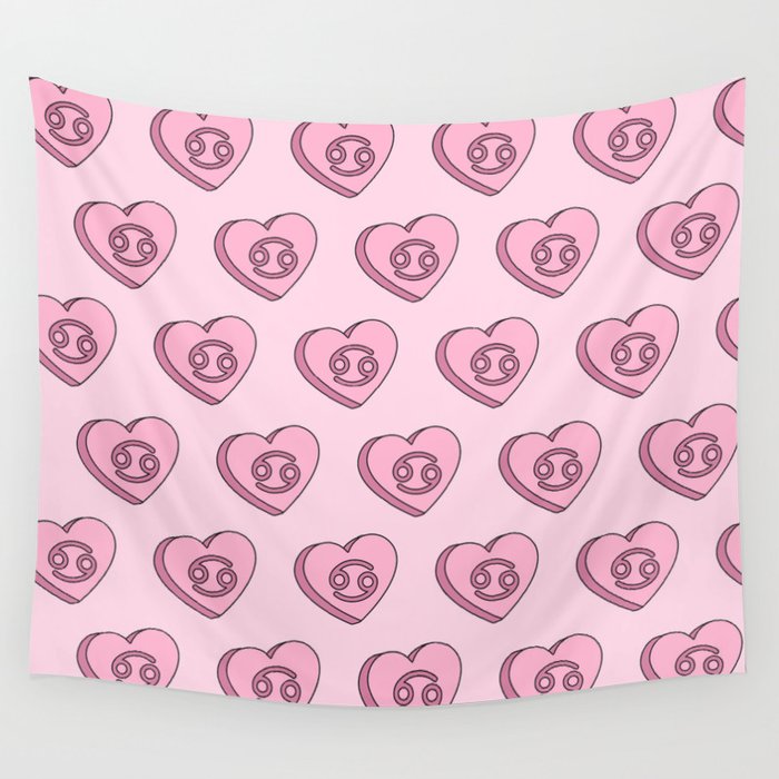 Cancer Candy Hearts Wall Tapestry