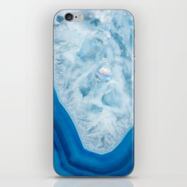 Blue Crystal Geode iPhone Skin