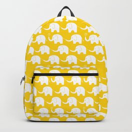 Elephant Parade on Yellow Backpack
